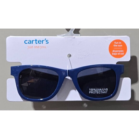 Carter's Baby Toddler OSFM Navy Blue Rectangle 100% UV Protection Sunglasses - Picture 1 of 5